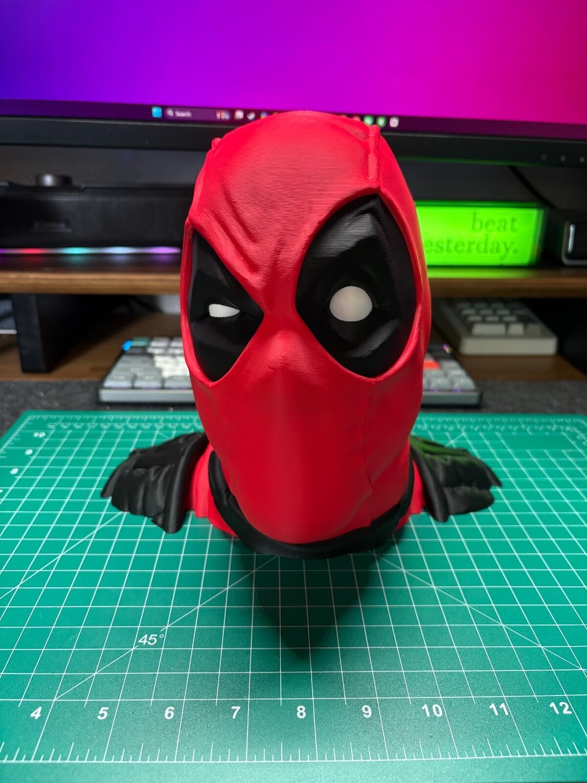 Deadpool Head Headphones Stand | Unique 3D Printed Headset Holder | Marvel