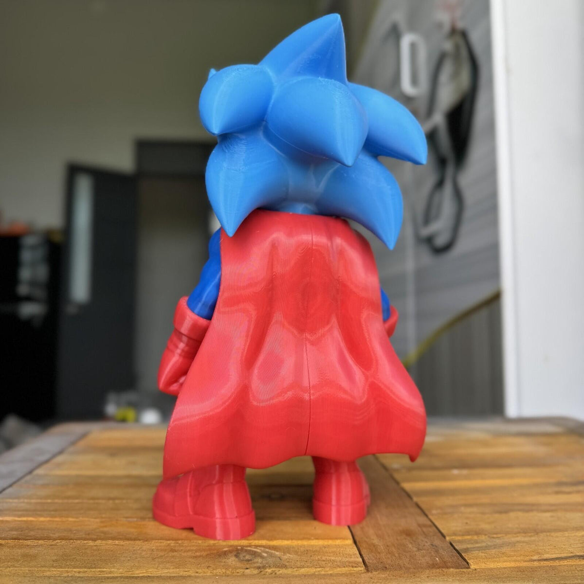 SuperSpeed Hero – Sonic × Superman Inspired Fan Art (3D Printed Figure)
