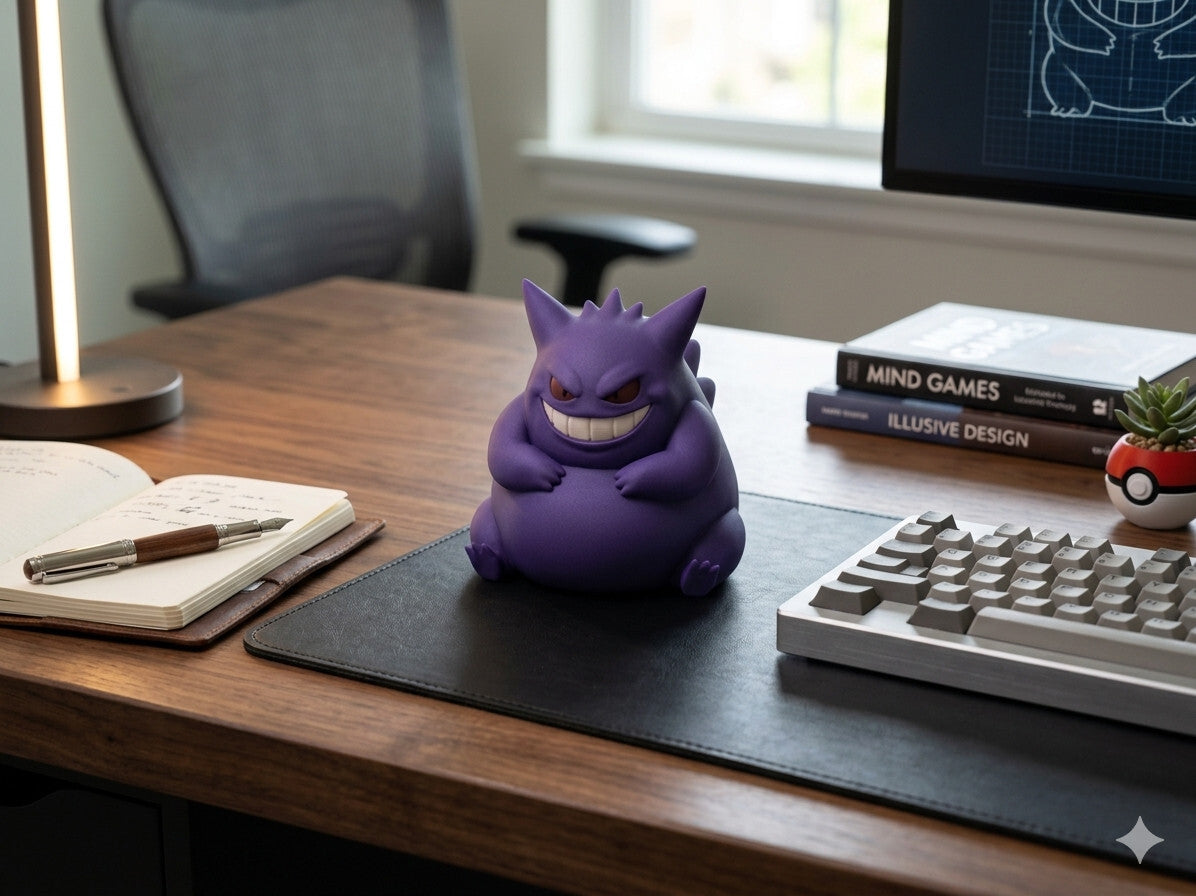 Chonkygar - Fat Gengar - Funny Obese Pokémon Statue - Gag Gift Idea