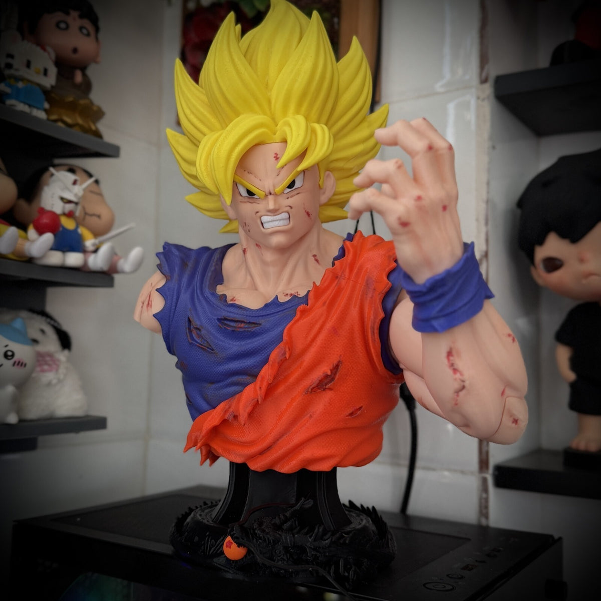 Goku Bust Fan Art 3D Printed Statue