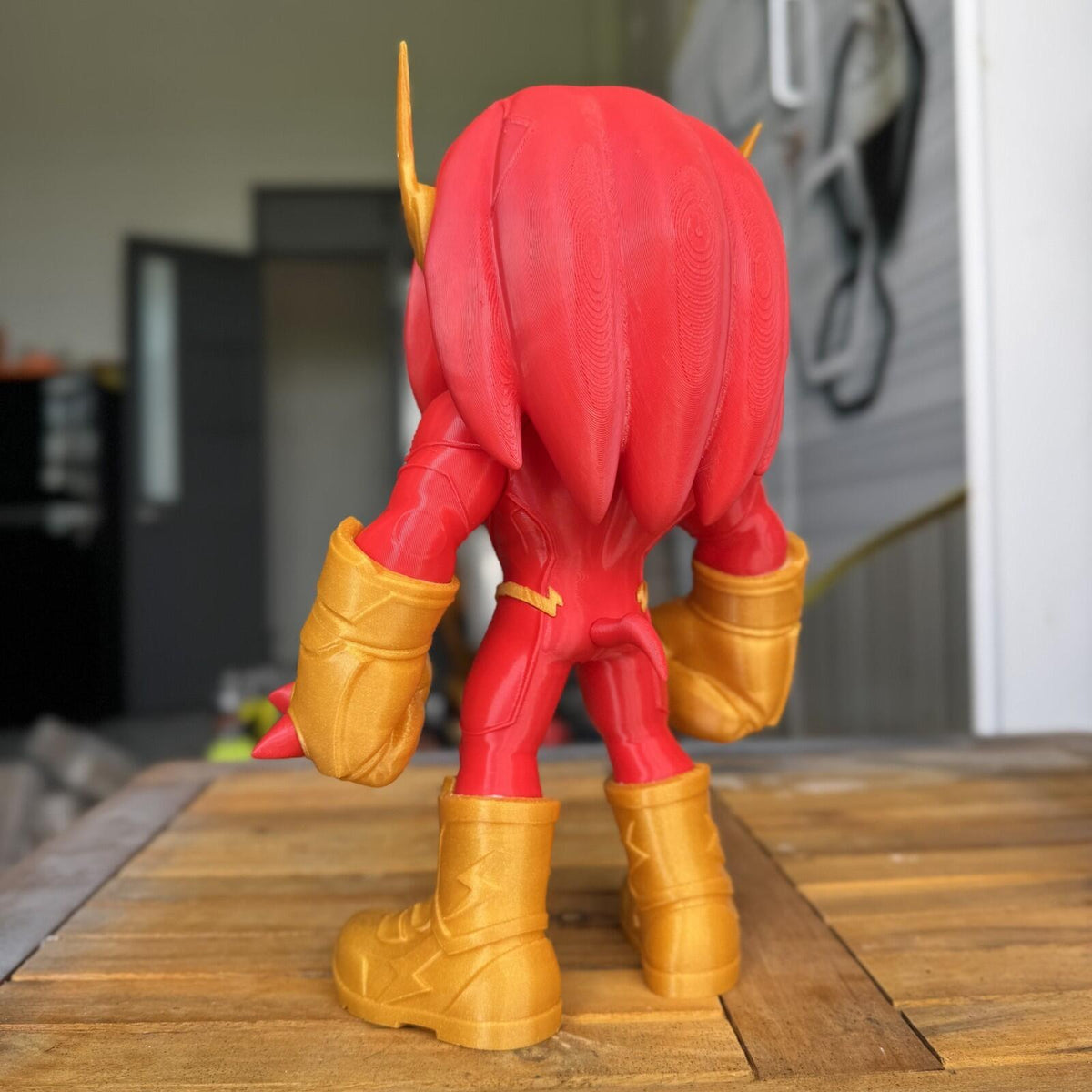 Speed Knuckles – Knuckles × The Flash Inspired Fan Art (3D Printed Figure)
