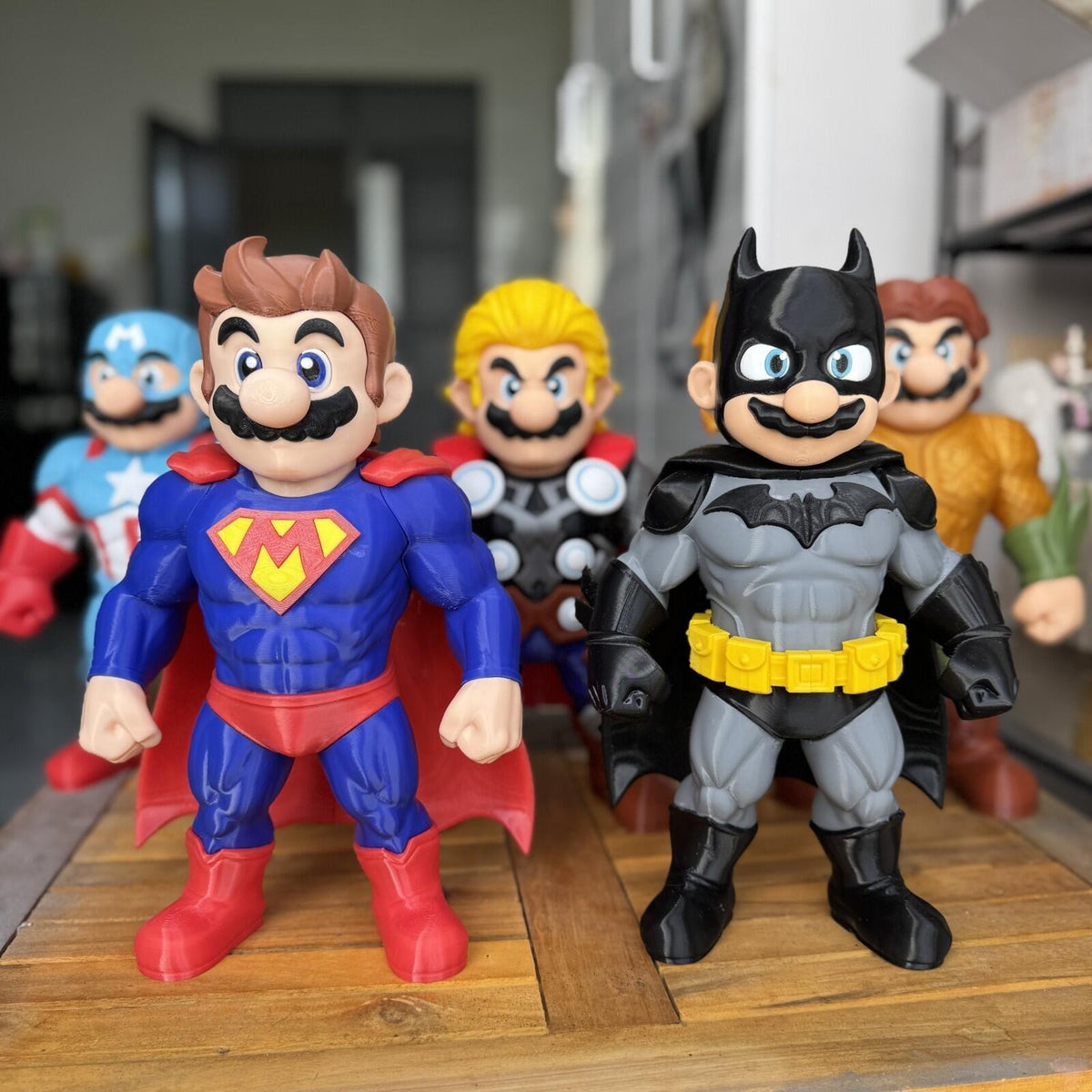 SUPER MARIO – Chibi Superhero Fusion Fan Art Figure