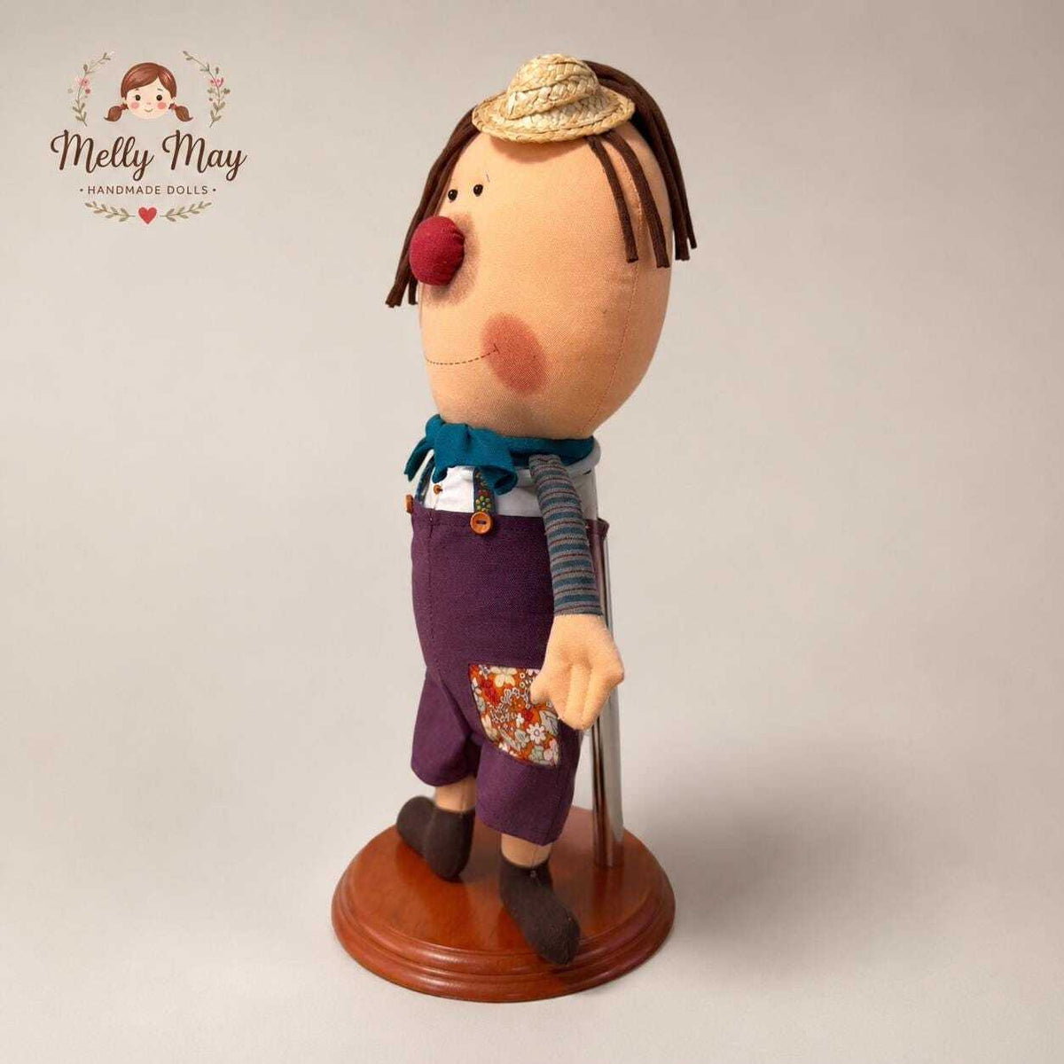 Gulu Handmade Doll, 15 Inch Whimsical Fabric Art Dolls