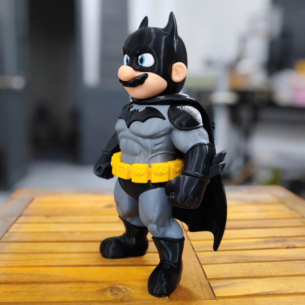 BATMARIO – Mario × Batman Fusion Fan Art 3D Printed Collectible
