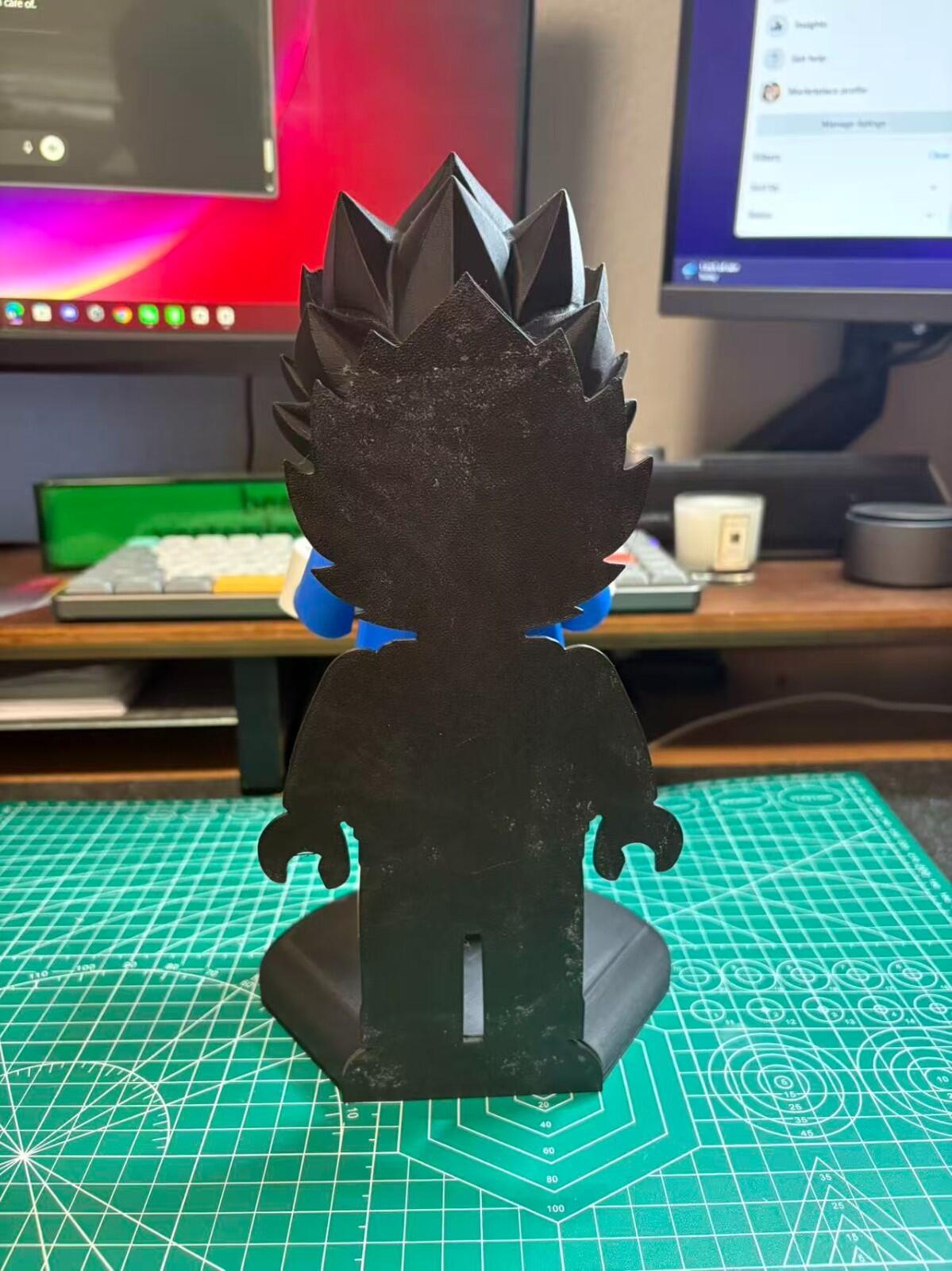 Vegeta Dragon Ball Z Inspired 3D Printed Figure – 11” Anime Brick Style C