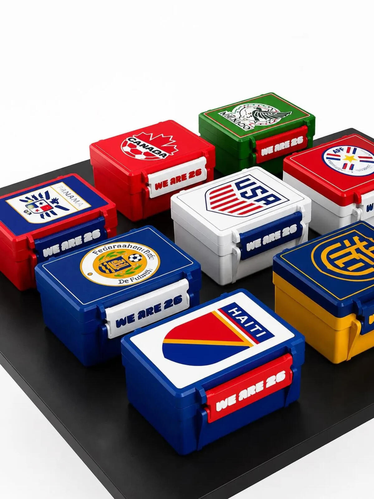 3D Printed World Cup Sticker Storage Box – Soccer Trading Card Organizer- Nation
