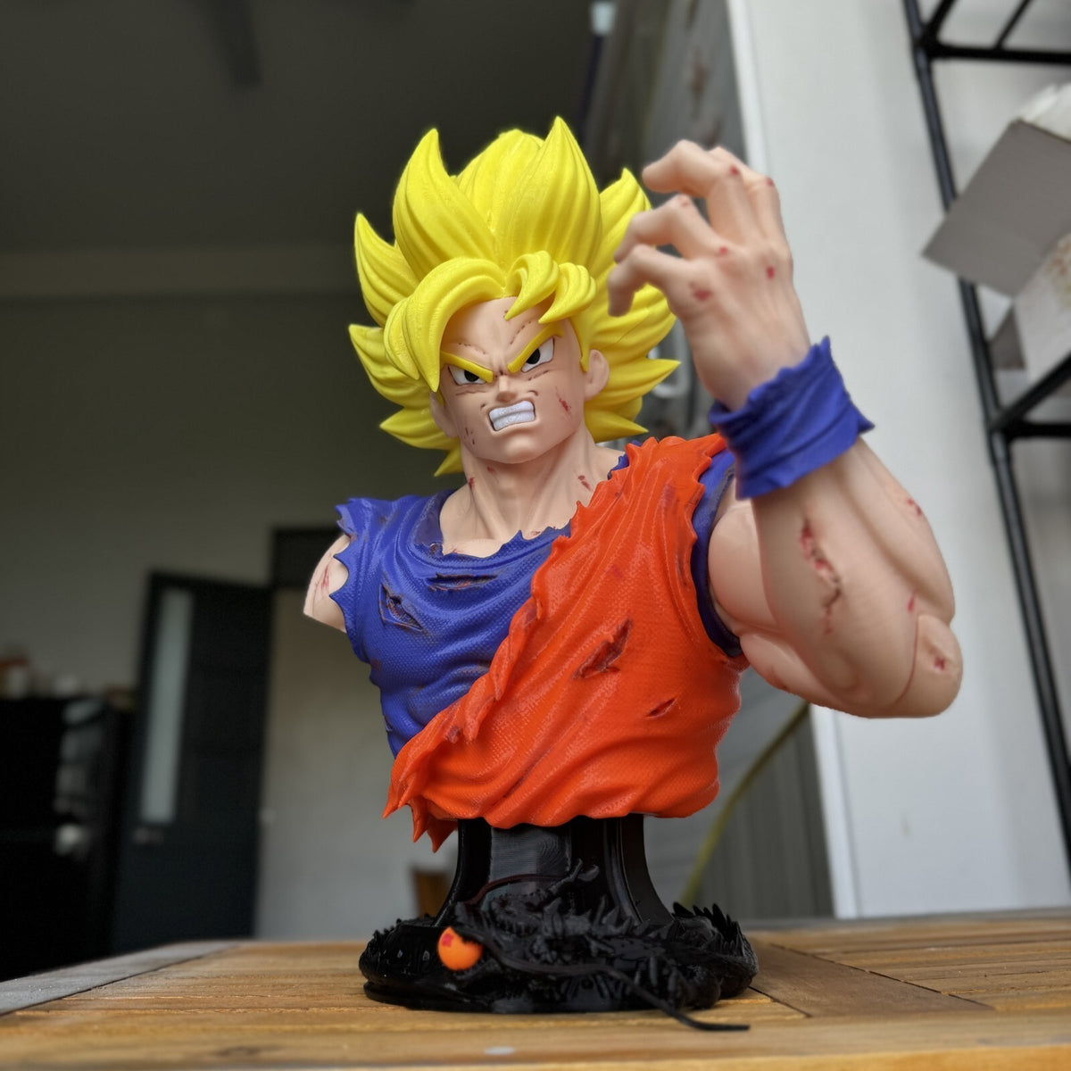 Goku Bust Fan Art 3D Printed Statue
