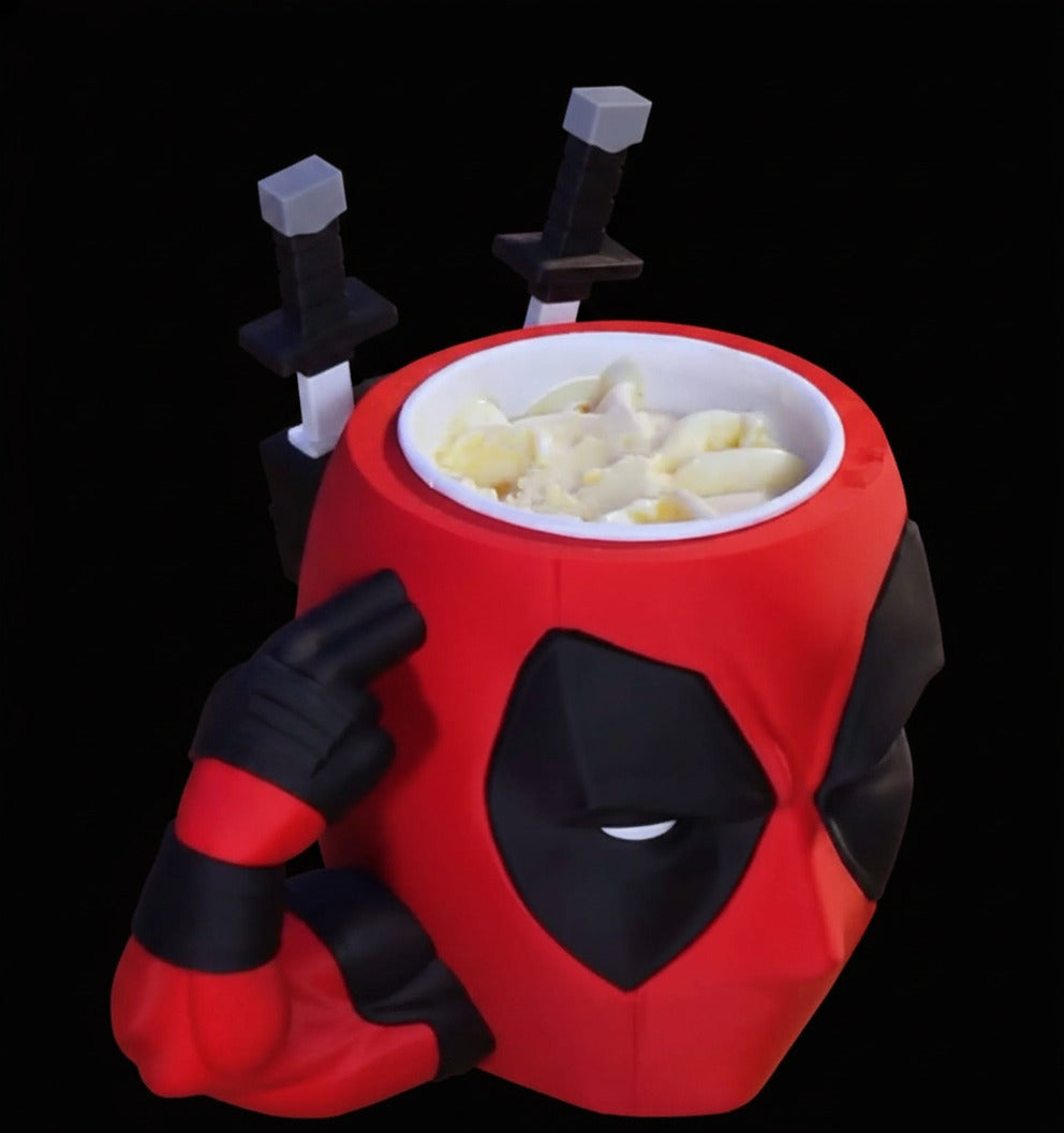 Deadpool Ice Cream Cup Fan Art Figure | 19.7-Inch 3D Printed Statue