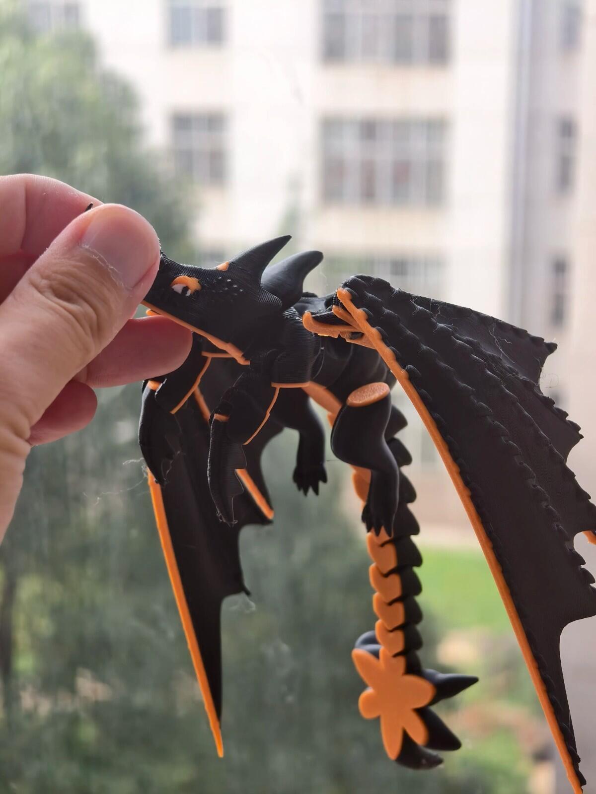 Dark Villain Dragon Figure | Fantasy Creature | 3D Printed Display Model