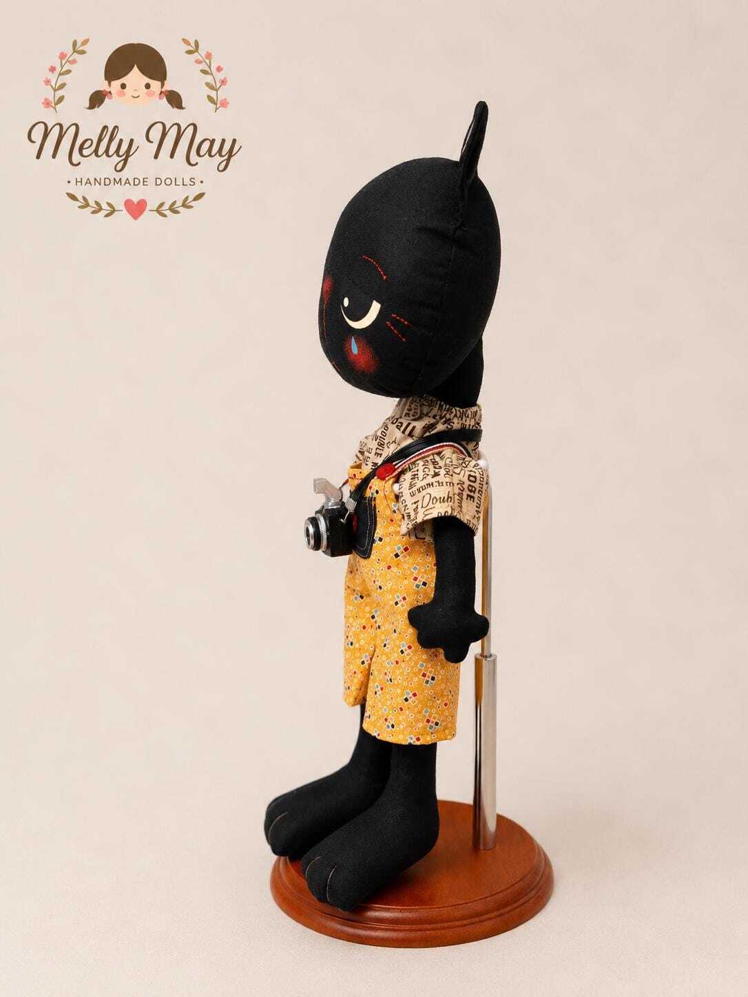Vintage Traveler Cat Couple | Handmade Art Dolls