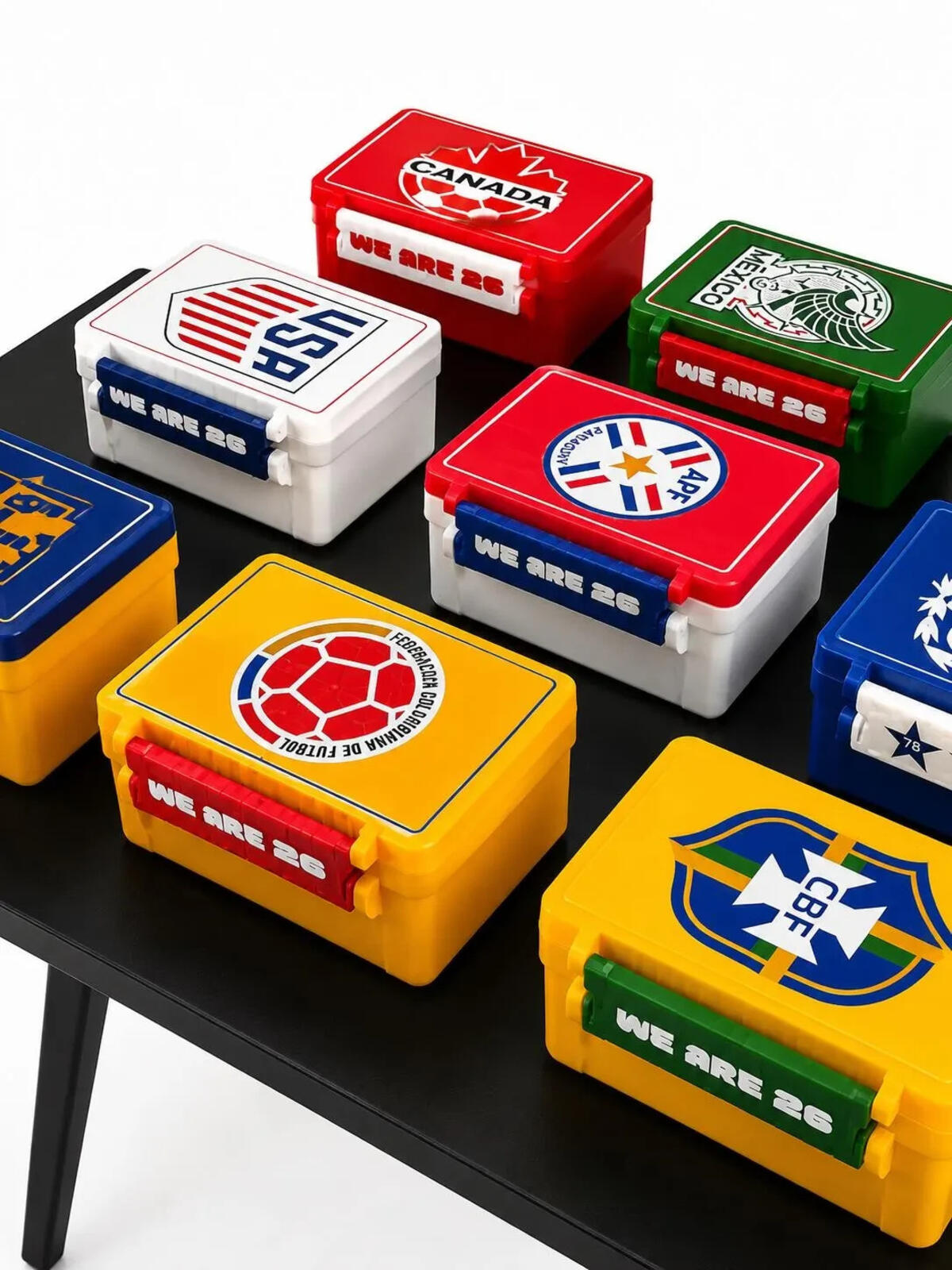 3D Printed World Cup Sticker Storage Box – Soccer Trading Card Organizer- Nation