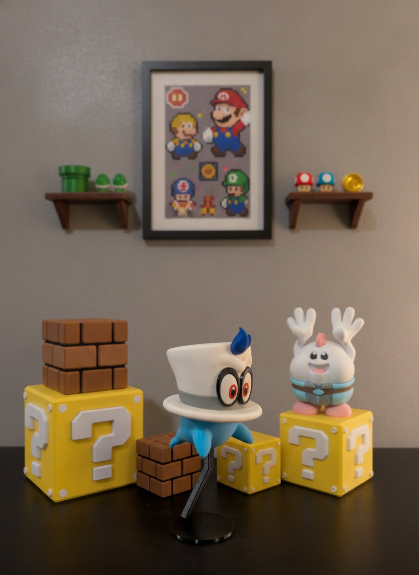 Cappy Figure – Mario Odyssey-Inspired Collectible w/ Stand