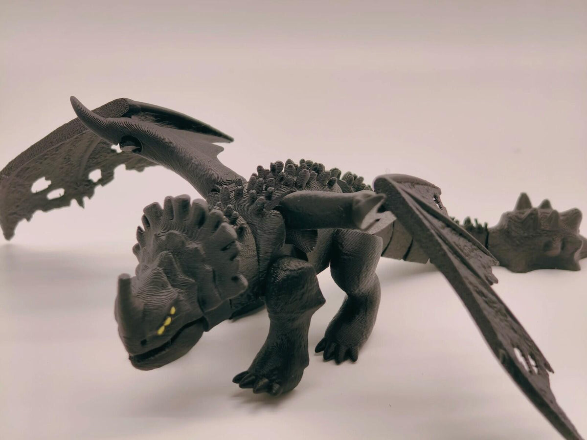 Red Dragon Figure | Chibi Style | New Version | 3D Printed Desk Display