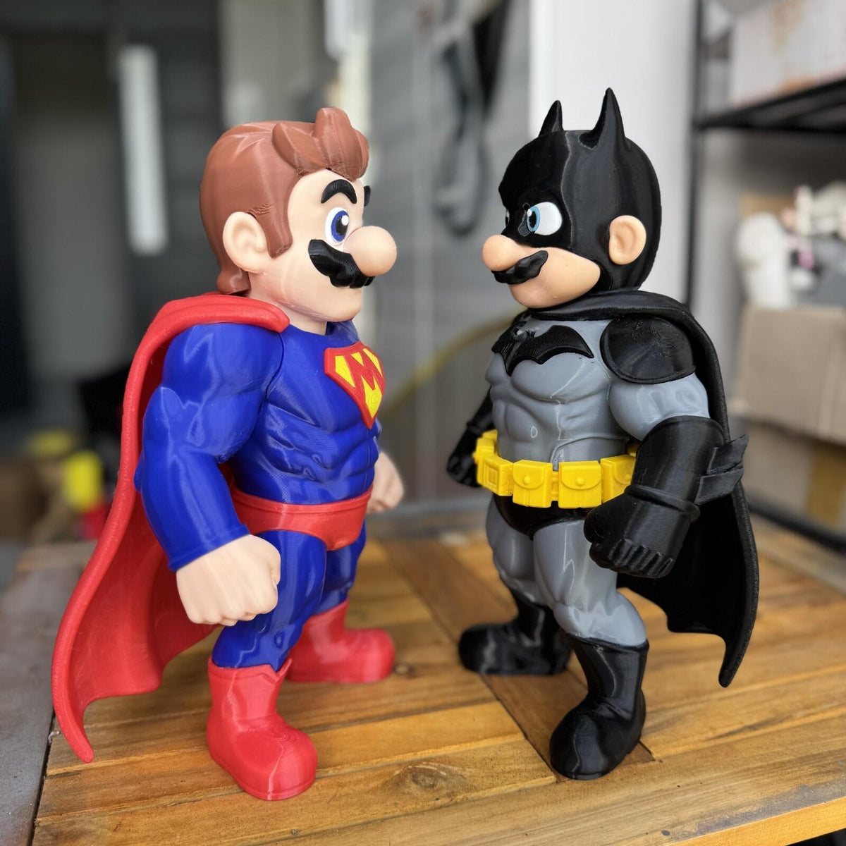 SUPER MARIO – Chibi Superhero Fusion Fan Art Figure