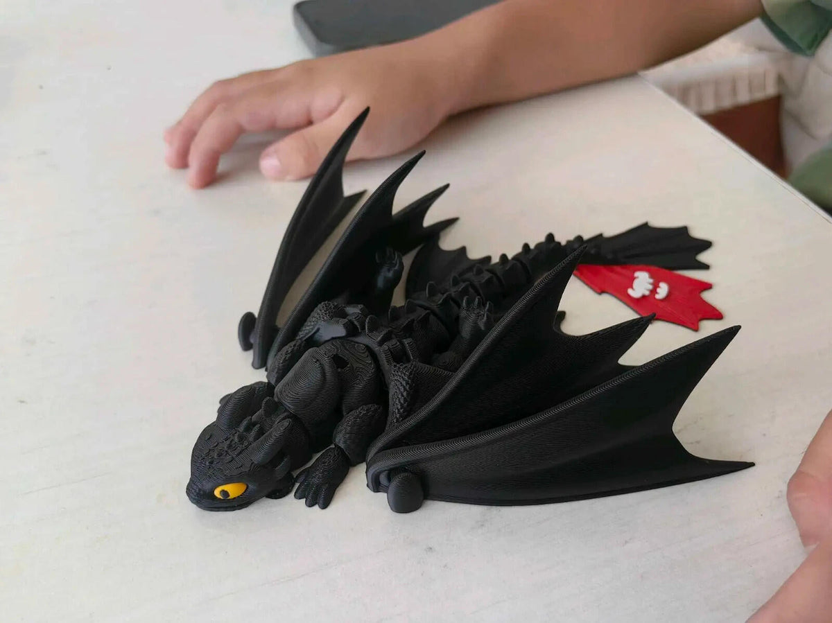 How to Train Your Dragon Toothless | Folded Wings | 3D Printed