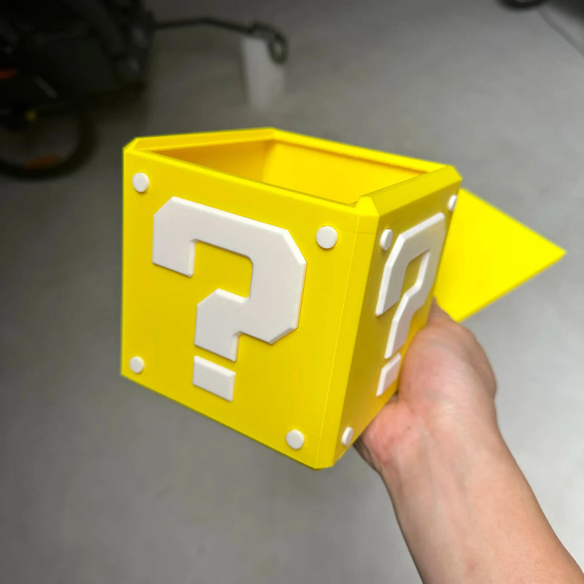 Mario Style Question Block Table Storage Box | 3D Printed Organizer