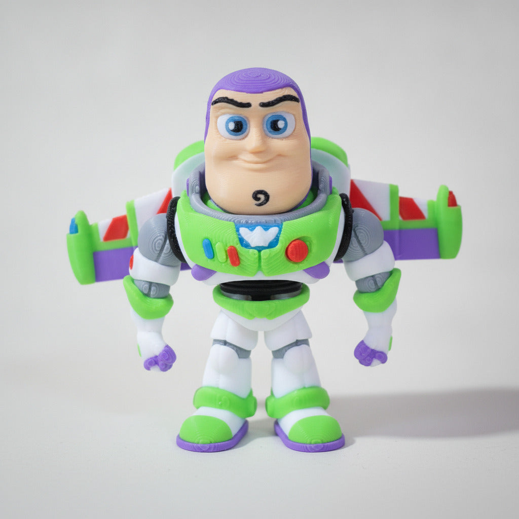 Buzz Lightyear Keychain | 3D Printed Charm | Toy Story Accessory