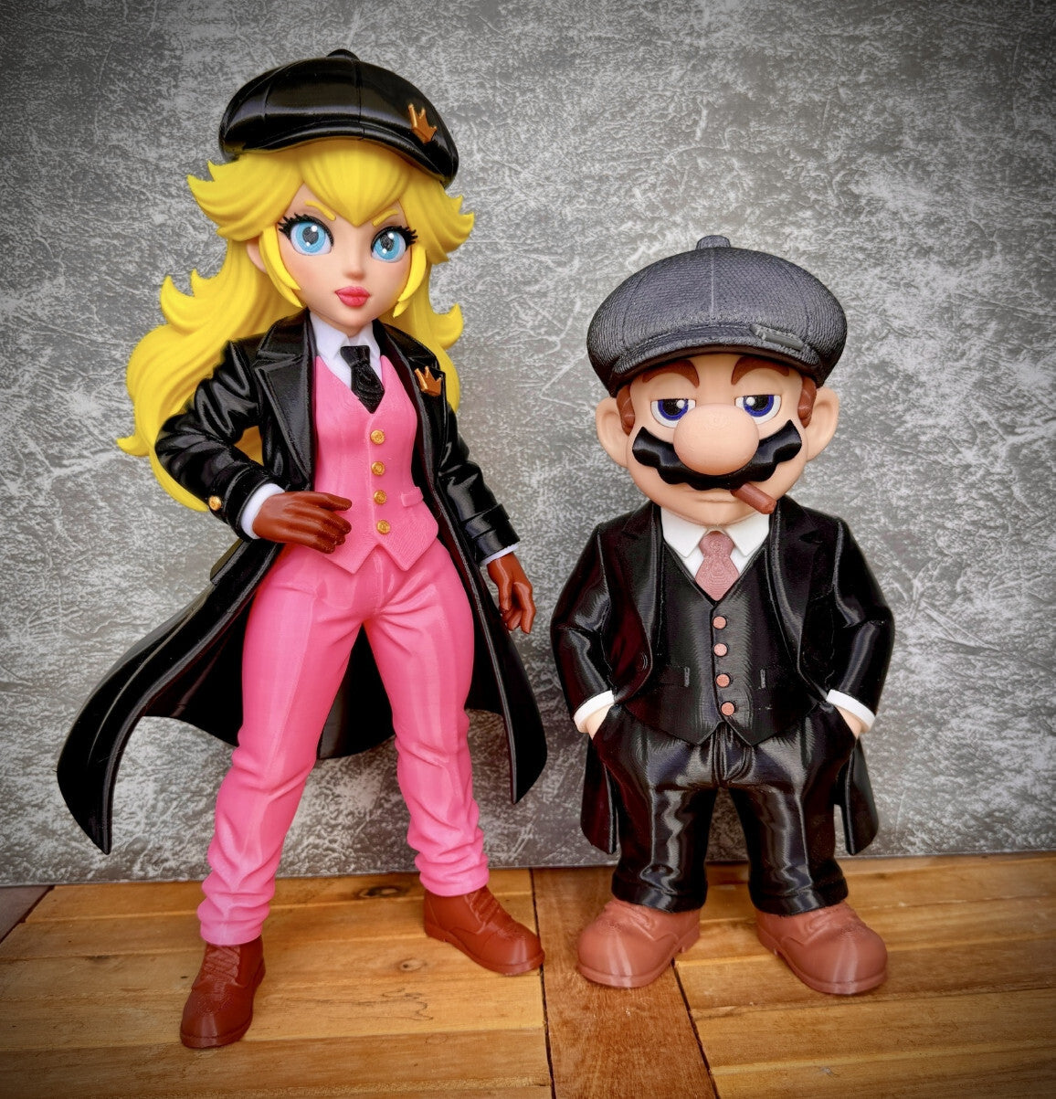 11" Vintage Gangster Princess 3D Printed Figure Video Game Inspired Collectible