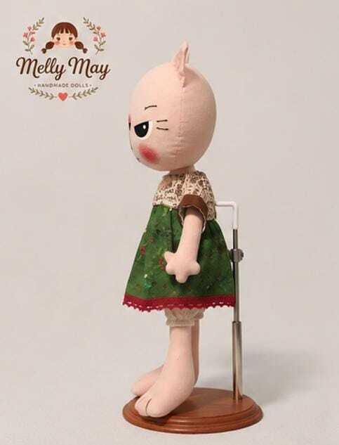 Vintage Traveler Cat Couple | Handmade Art Dolls