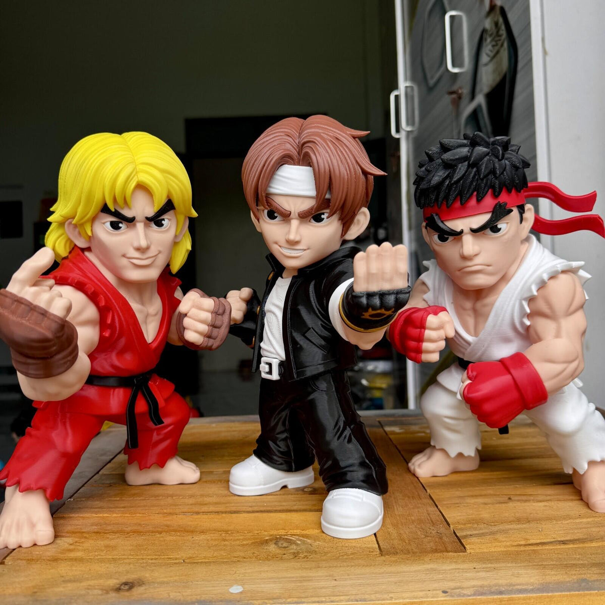 Kyo Inspired Flame Fighter β Chibi Fan Art β 28cm 3D Printed Figure