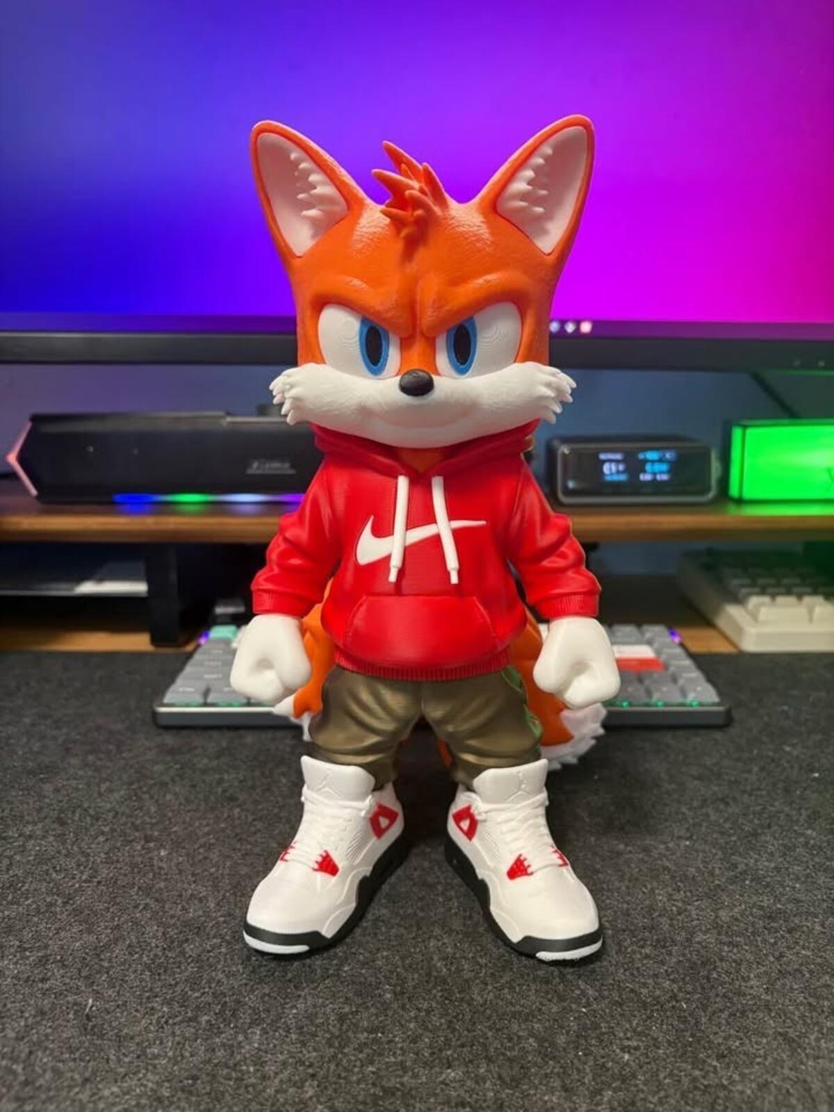 Tails Sonic 3d Printed Figure | 9 inches