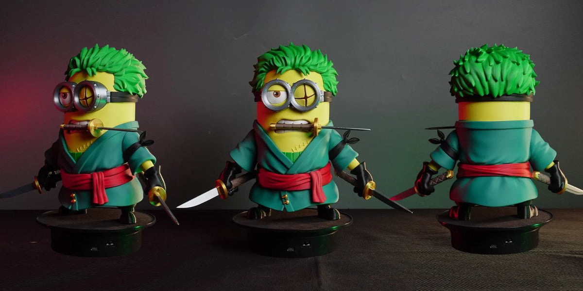Minion Zoro Edition Fan Art Figure | 11.8-Inch 3D Printed Statue
