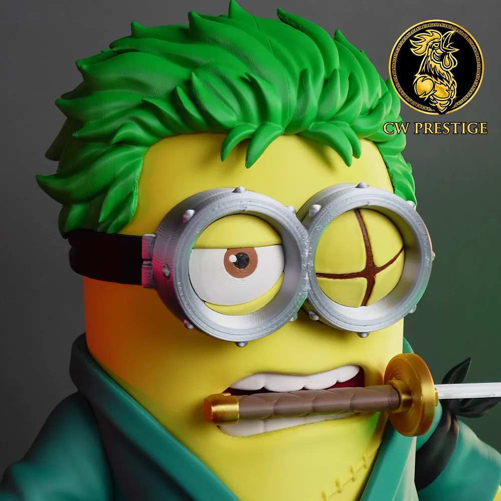 Minion Zoro Edition Fan Art Figure | 11.8-Inch 3D Printed Statue