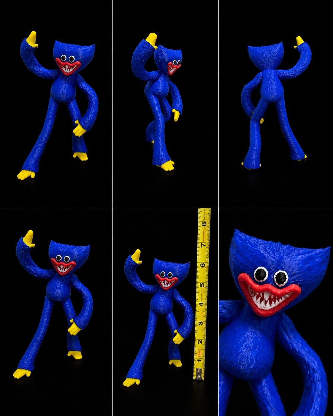 Huggy Wuggy Inspired Furry Monster Figure