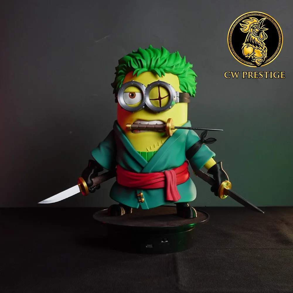 Minion Zoro Edition Fan Art Figure | 11.8-Inch 3D Printed Statue