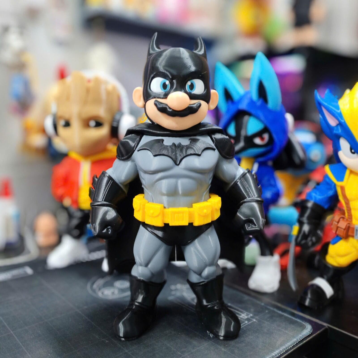 BATMARIO – Mario × Batman Fusion Fan Art 3D Printed Collectible