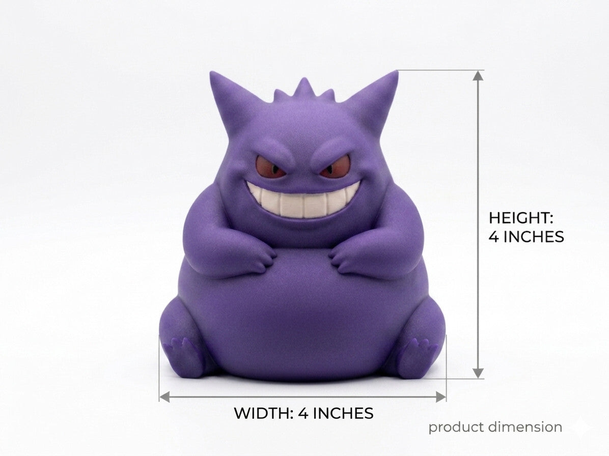 Chonkygar - Fat Gengar - Funny Obese Pokémon Statue - Gag Gift Idea