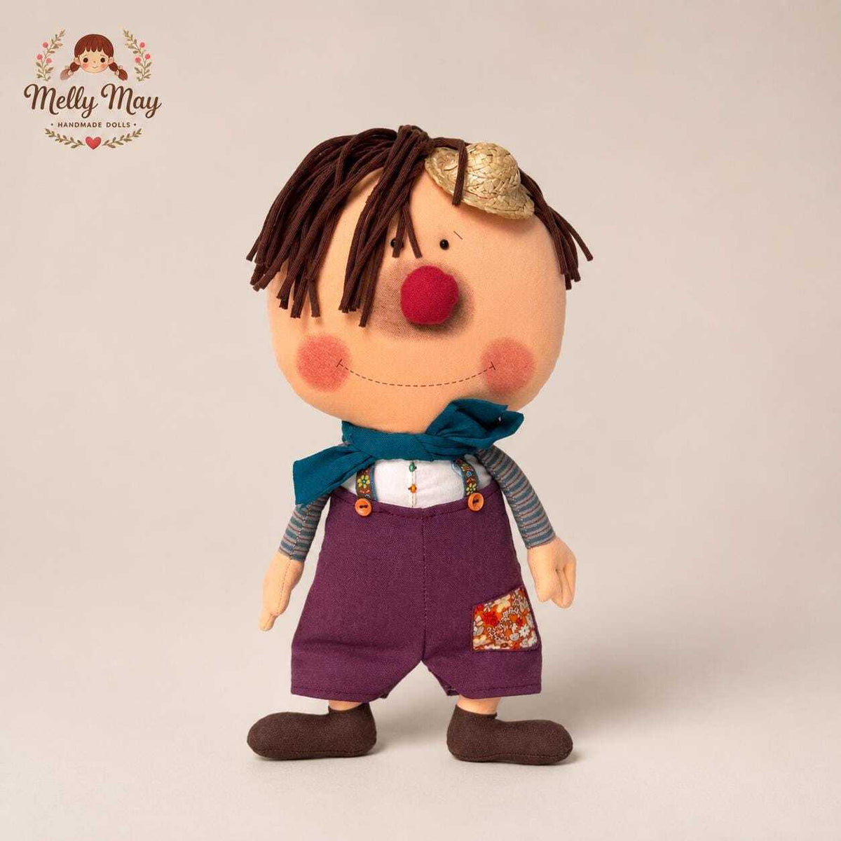 Gulu Handmade Doll, 15 Inch Whimsical Fabric Art Dolls