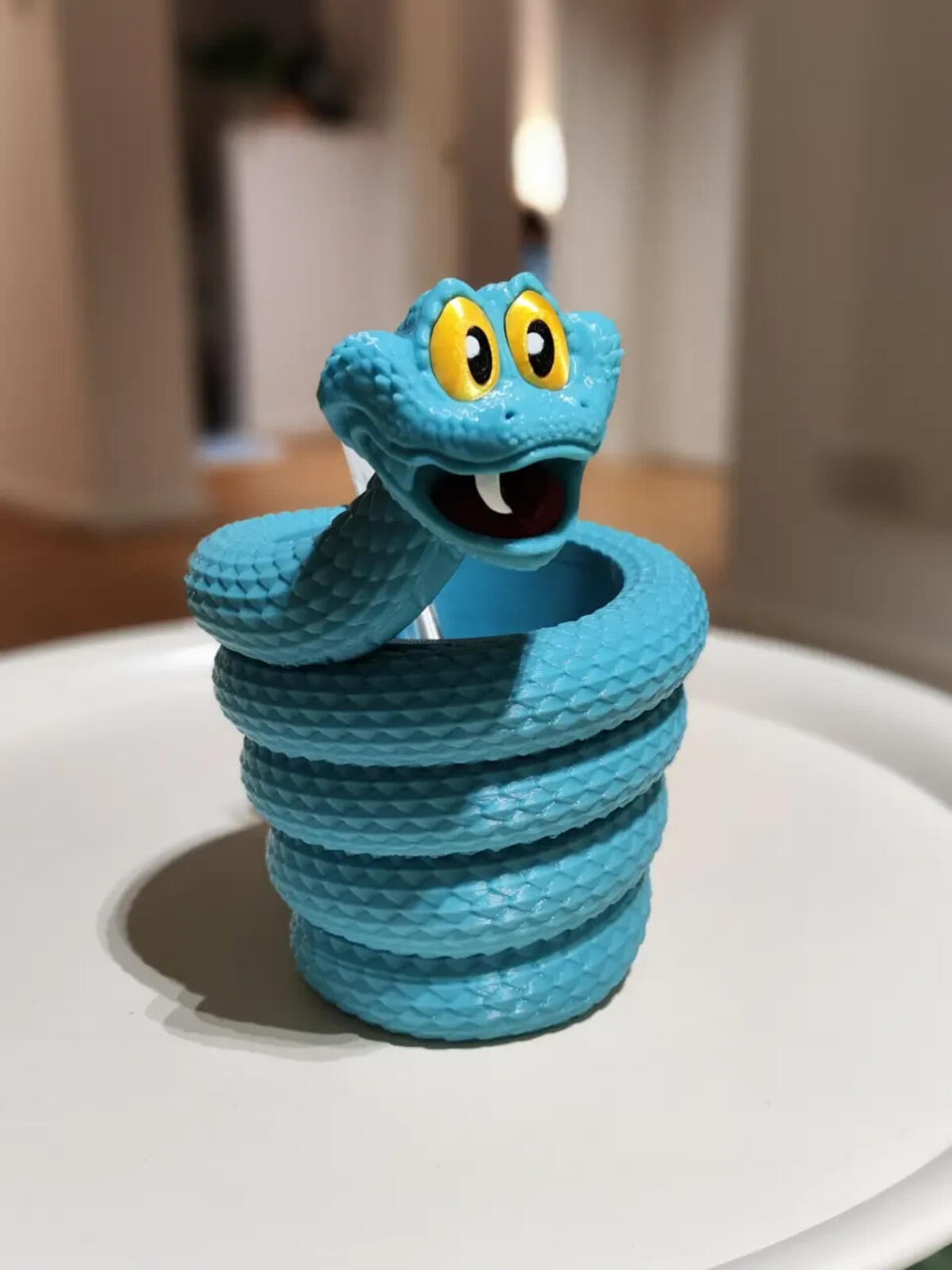 Gary Snake – Zootopia-Inspired Figure | Modular Pen Holder & Popcorn Bucket | 3D