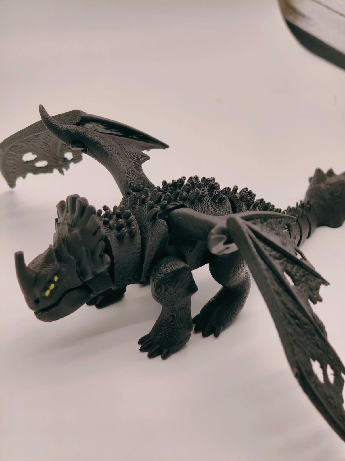 Red Dragon Figure | Chibi Style | New Version | 3D Printed Desk Display