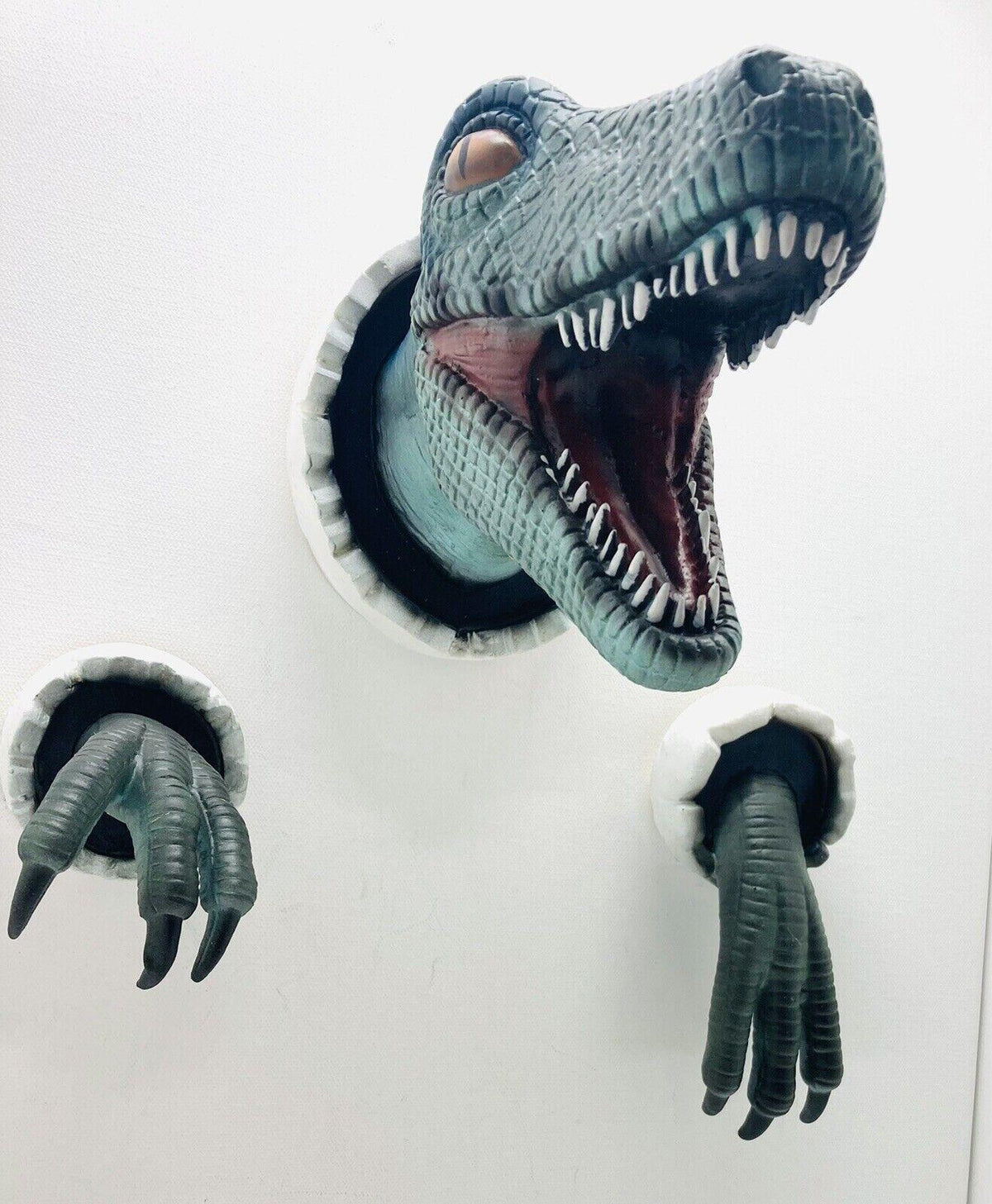 Wall Mounted Dinosaur Sculpture 3d Bust Hanging Prop Replica Art Home Decoration