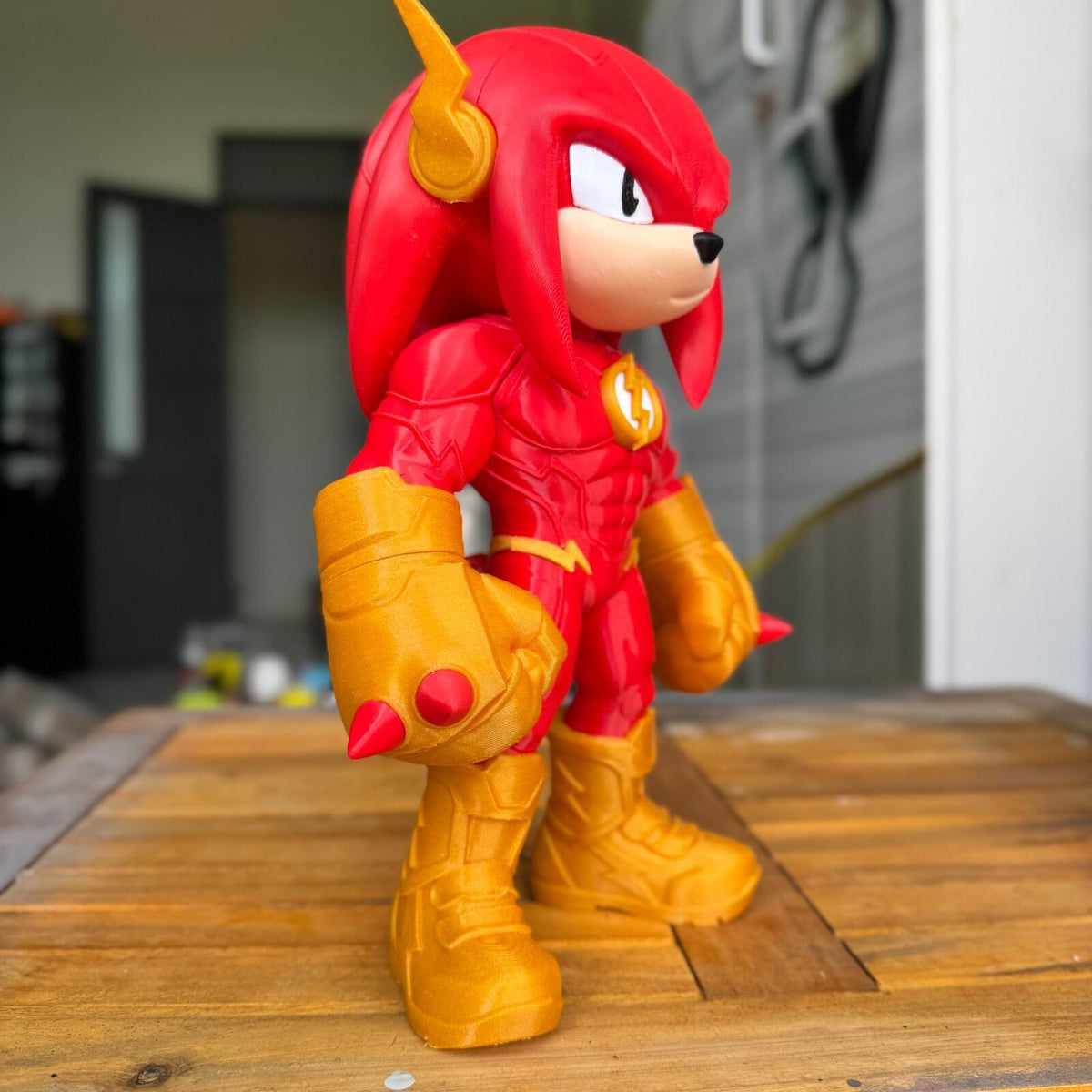 Speed Knuckles – Knuckles × The Flash Inspired Fan Art (3D Printed Figure)