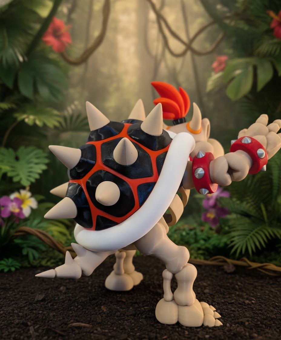 Epic 10” Dry Bowser – 3D Printed Skeleton King – Mario Collector’s Must-Have!