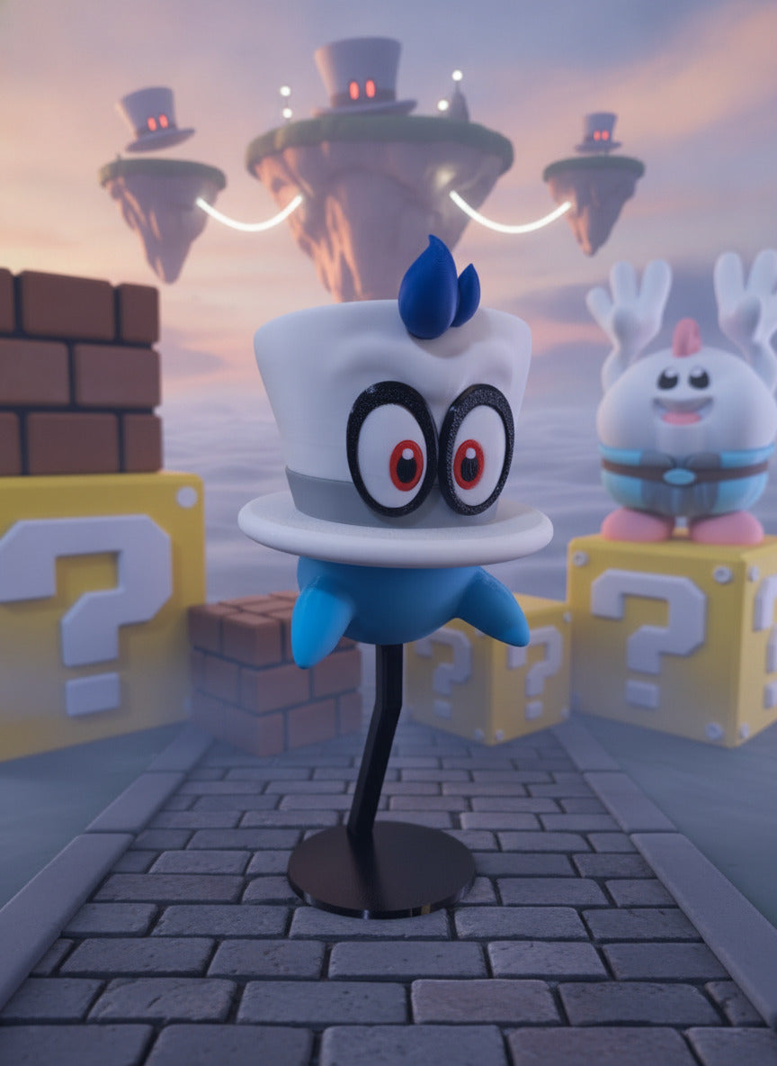 Cappy Figure – Mario Odyssey-Inspired Collectible w/ Stand