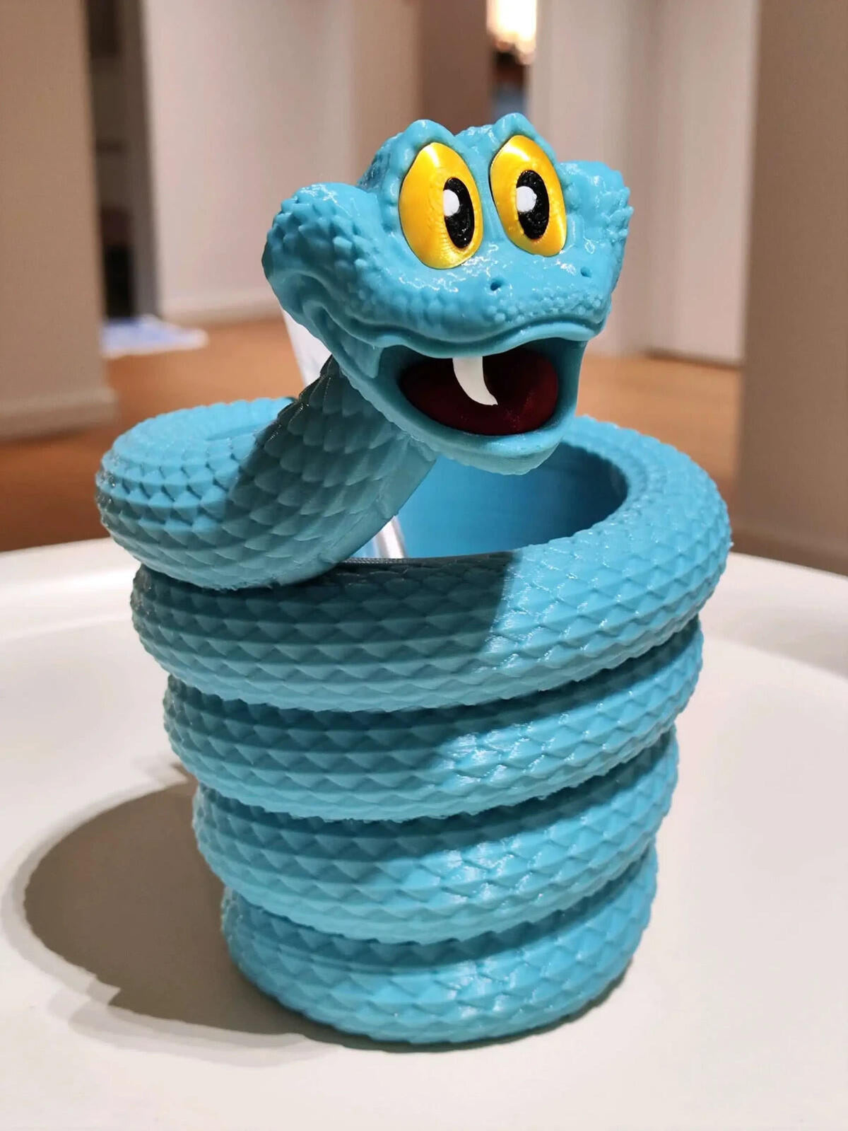 Gary Snake – Zootopia-Inspired Figure | Modular Pen Holder & Popcorn Bucket | 3D