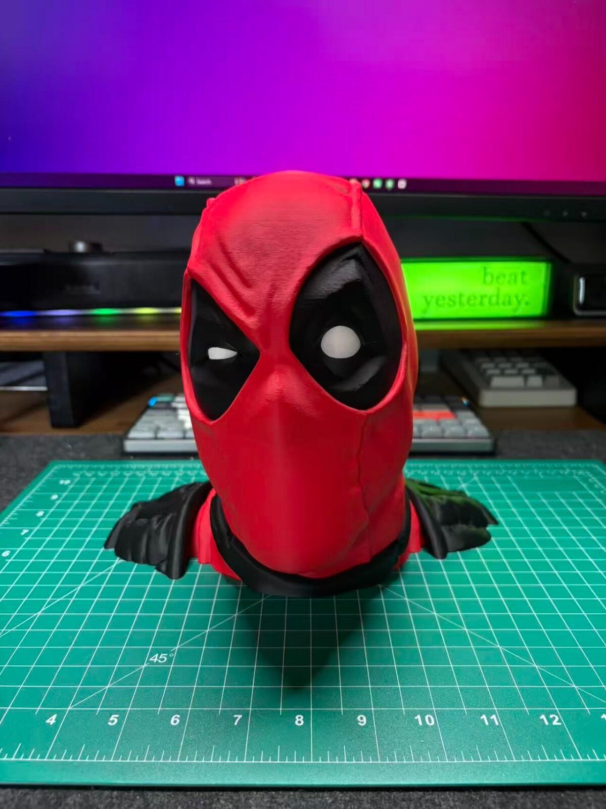 Deadpool Head Headphones Stand | Unique 3D Printed Headset Holder | Marvel