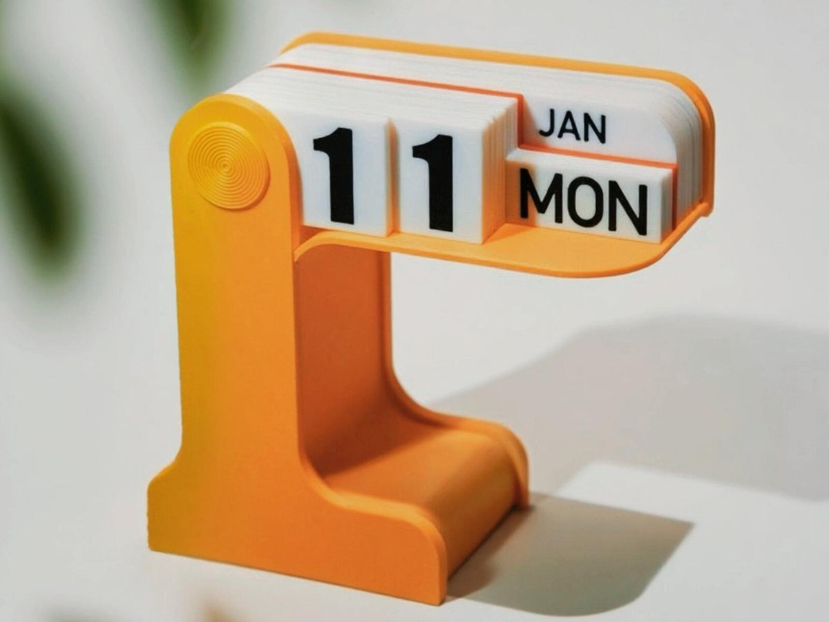 3D Printed Desk Flip Calendar – Colorful Reusable Daily Calendar