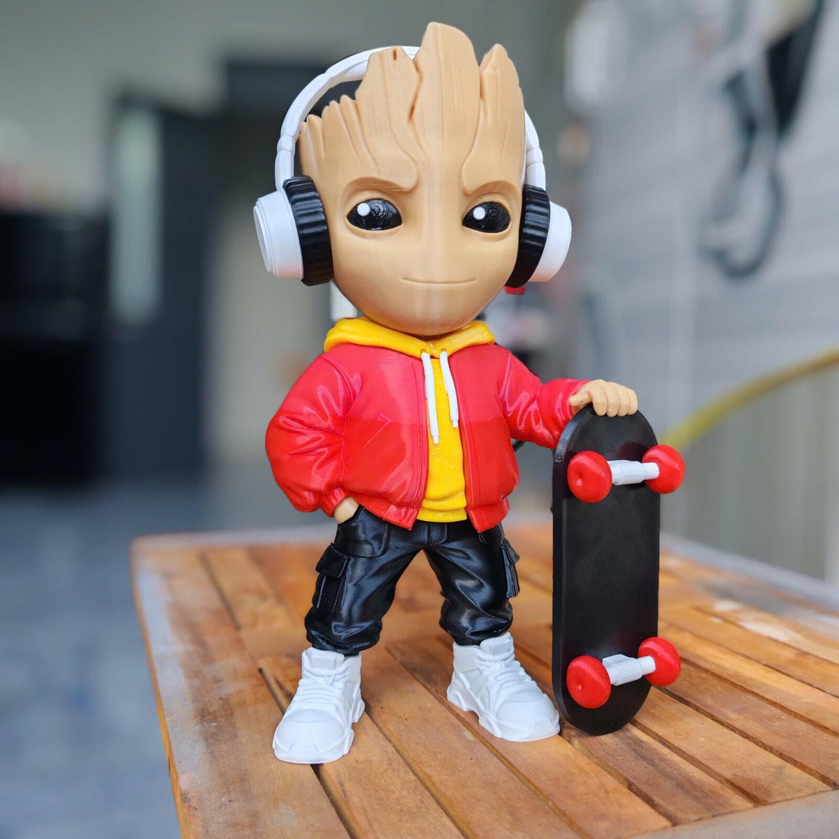 Baby Groot Urban Vibes β Fan Art 3D Printed Collectible