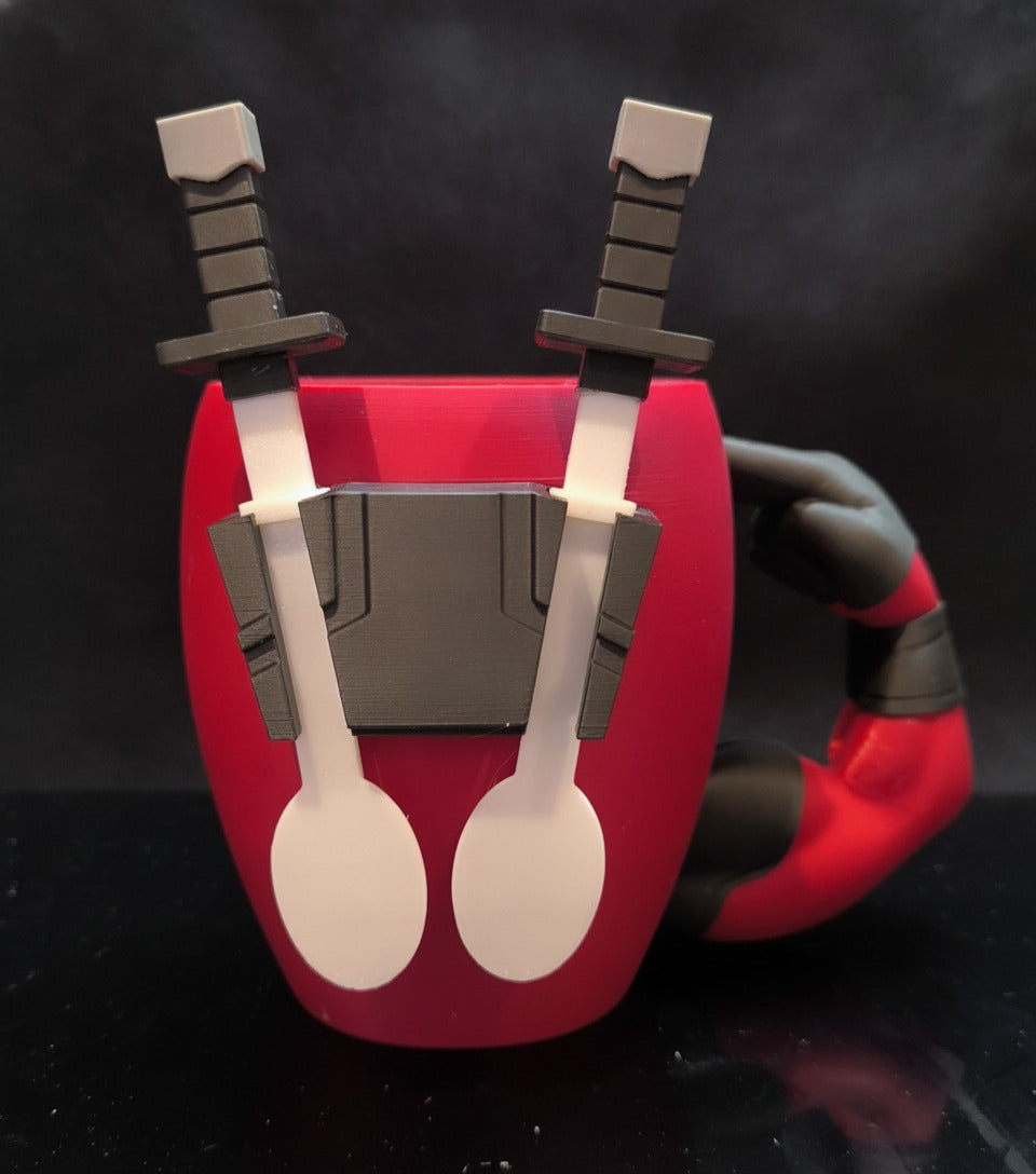 Deadpool Ice Cream Cup Fan Art Figure | 19.7-Inch 3D Printed Statue