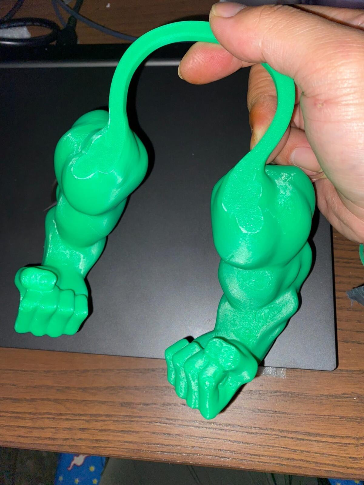Funny Hulk-style arms for pets