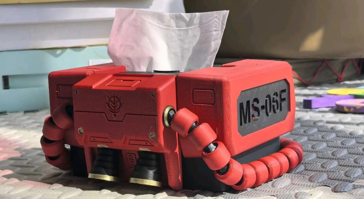 Zaku Style Tissue Box with Phone Holder