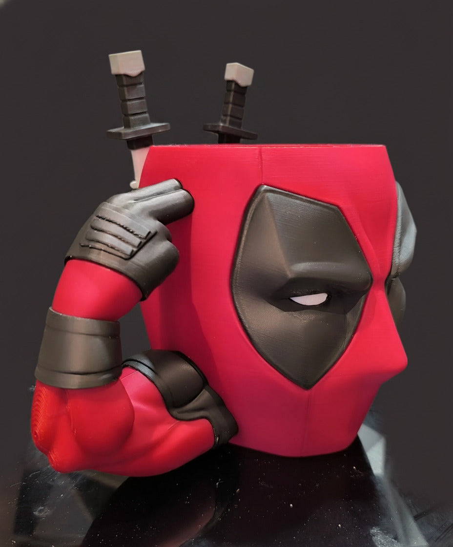 Deadpool Ice Cream Cup Fan Art Figure | 19.7-Inch 3D Printed Statue