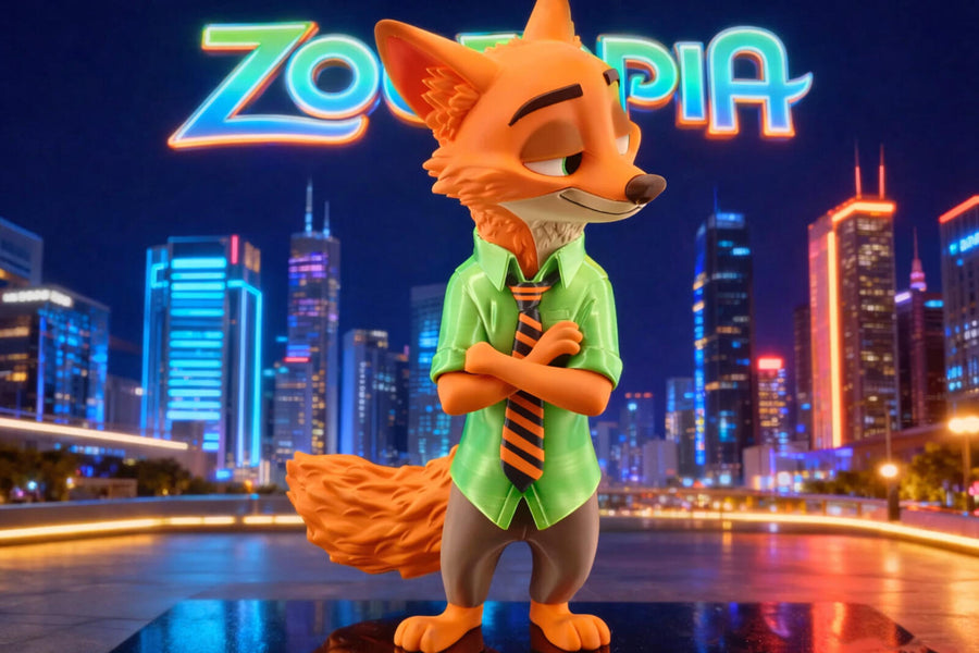 Fox & Bunny Style Display Figure | Articulated Fan-Made Sculpture