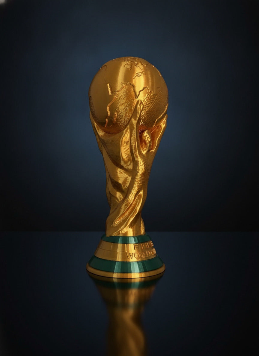 Full Size World Cup Trophy Replica 14.5” Gold Soccer Fan Collectible Printer3D