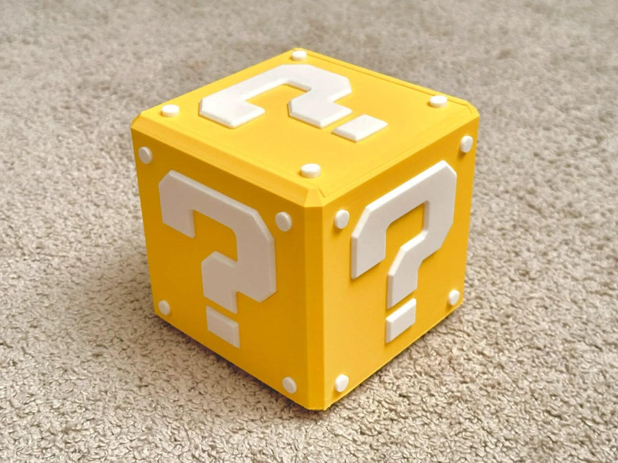 Mario Style Question Block Table Storage Box | 3D Printed Organizer