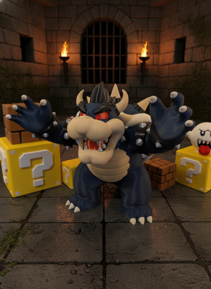 Dark Bowser | 10.25” Tall King of Chaos Figure